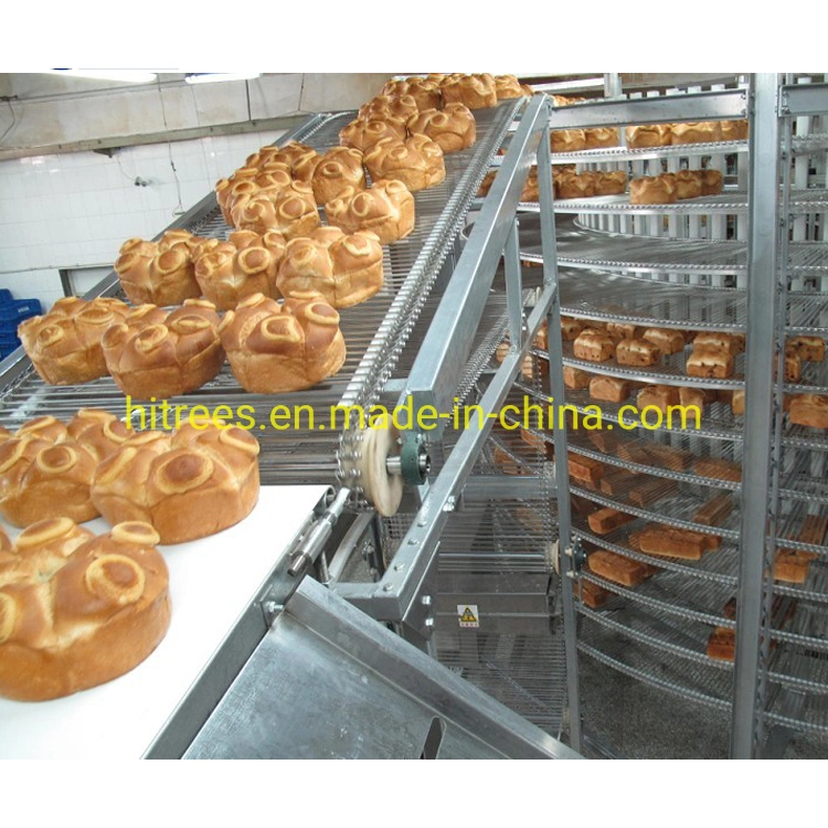 Bread Spiral Belt Cooling Conveyor for Sale/ Pizza Spiral Cooling Chilling Screw Conveyor